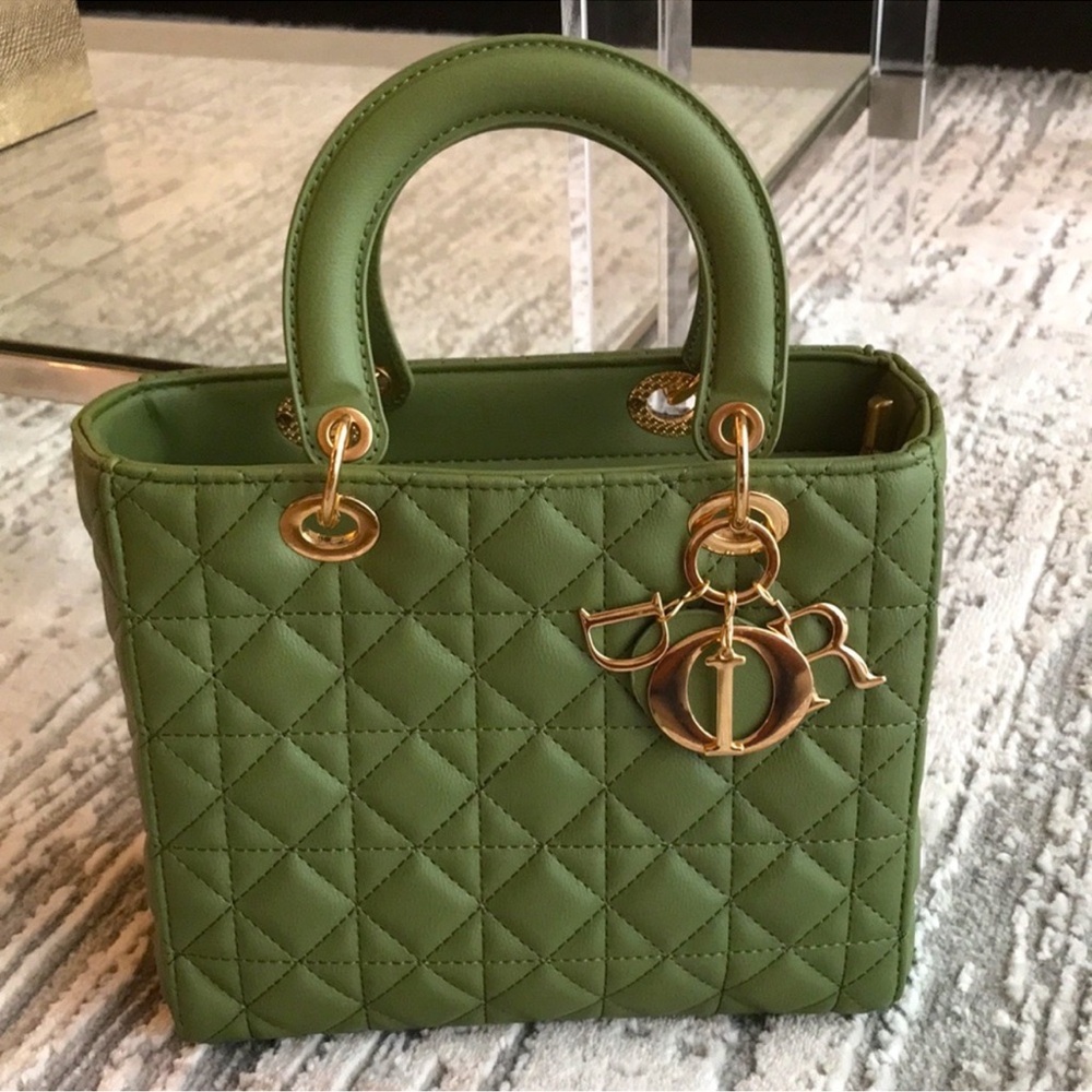 Pristine Condition Olive Green “Dior Vibe”  Shoulder Tote Bag
